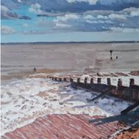 'Cappuccino Sea', Oil on board, 20cm x 20cm, Available from Buckenham Galleries - see link on Home page