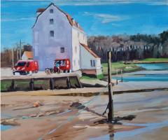 'Tide Out At The Tide Mill', Oil on board, 23cm x 28cm, Available from Buckenham Galleries - see link on Home page