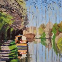 'Grand Union Reflections',  Image size 13cm x 13cm, mounted 27.5cm x 27cm  