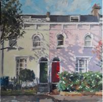 'Next Door', Image size 13cm x 13cm, mounted 27.5cm x 27cm  