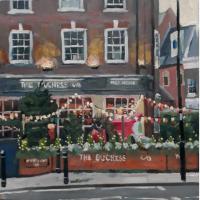 'Trees for Sale The Duchess', Oil on board, 20cm x 20cm.