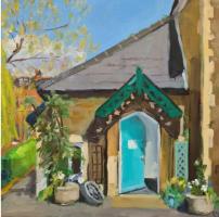 'The Door is Always Open', Oil on board, 20cm x 20cm, Available from The Riverside Gallery - see link on home page