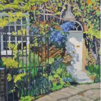 'The Old Door', Oil on board, 25cmm x 25cm