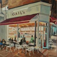 'Tiffany's and Venus, Sloane Square, Oil on board, 20cm x 20cm