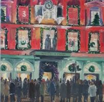 Fortnum's Christmas Advent Calendar, Oil on board, 20cm x 20cm