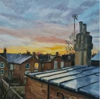 'A New Day', Oil on board, 20cm x 20cm