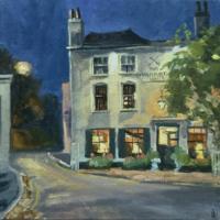 'A Night at The Spaniard's Inn' Oil on board 20cm x 20cm