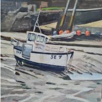 'Low Tide', Oil on board, 20cm x 20cm