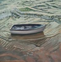 'Boats, Boats, Boats, Oil on board, 20cm x 20cm