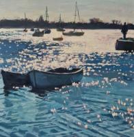 'Morning Sparkle', Oil on board, 20cm x 20cm