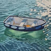 'Pearls of Light', Oil on board, 25cm x 25cm