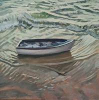'Halo', Oil on board, 20cm x 20cm
