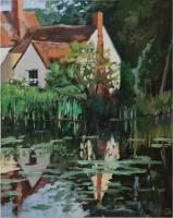 'Willy Lott's Cottage', Oil on board, 25cm x 20cm, Available from Buckenham Galleries - see link on Home page