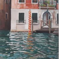 'The House on the Corner', Oil on board, 20cm x 20cm, Available from Buckenham Galleries - see link on Home page