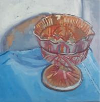 'Carnaval Glass', Oil on board, 20cm x 20cm