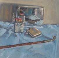 'Old Habits', Oil on board, 20cm x 20cm