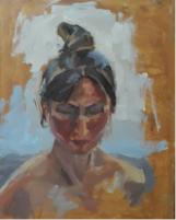 'Magda', Oil on board, 25cm x 20cm