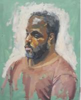 'Matthew, Portrait', Oil on board, 25cm x 20cm