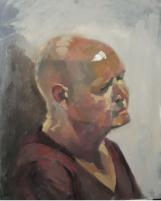 'Phil', Oil on board, 20cm x 20cm