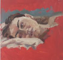 'May', Oil on board, 20cm x 20cm
