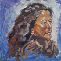 'Elizabetta HH', Oil on board, 20cm x 20cm