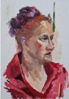 'Sarah', Oil on canvas board, 18cm x 13cm