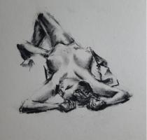 'May', Charcoal on paper, 18cm x 25cm