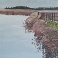 Towards Iken, Image size 20cm x 20cm, mounted 35cm x 34cm  