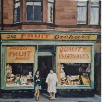 'The Fruit Orchard', Oil on board, 30cm x 30cm