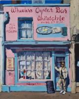 'Laura at Wheelers', Oil on board, 25cm x 20cm