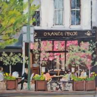 'Orange Pekeo Spring', Oil on board, 20cm x 20cm