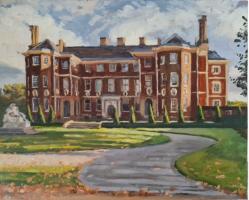 'Ham House', Oil on board, 20cm x 25cm