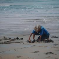 Building Castles, Image size 20cm x 20cm, mounted 35cm x 34cm  