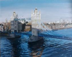 'Tower Bridge',  Oil on board,  20cm x 25cm