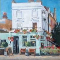 'Annie's', Oil on board, 20cm x 20cm, Available from British Contemporary Art - see link on home page