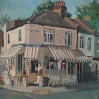 'Annie's', Oil on board, 20cm x 20cm, Available from British Contemporary Art - see link on home page