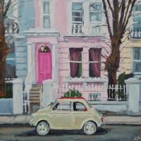 'The Runabout', Image size 20cm x 20cm, mounted 35cm x 34cm  