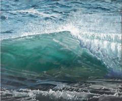 'Green Wave',  Oil on canvas,  50cm x 60cm