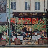 'Orange Pekoe, Winter Tea', Image size 20cm x 20cm, mounted 35cm x 34cm  