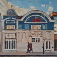 'Electric Cinema', Image size 20cm x 20cm, mounted 35cm x 34cm  