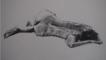 'Reclining' Charcoal 28 x 38
