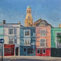 'Portobello Road', Image size 20cm x 20cm, mounted 35cm x 34cm  