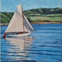 'The Wind in Her Sails', Image size 20cm x 20cm, mounted 35cm x 34cm  