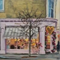 'Valentine's at Peggy Porschen',  Image size 20cm x 20cm, mounted 35cm x 34cm  